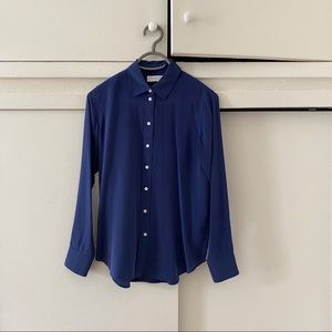 Everlane Royal Blue Silk Top